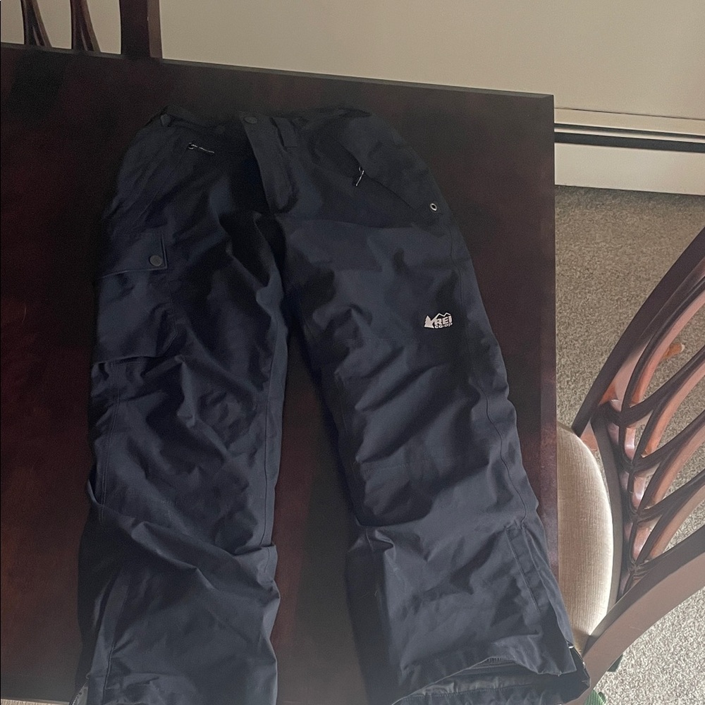 REI Black Waterproof Ski Pants